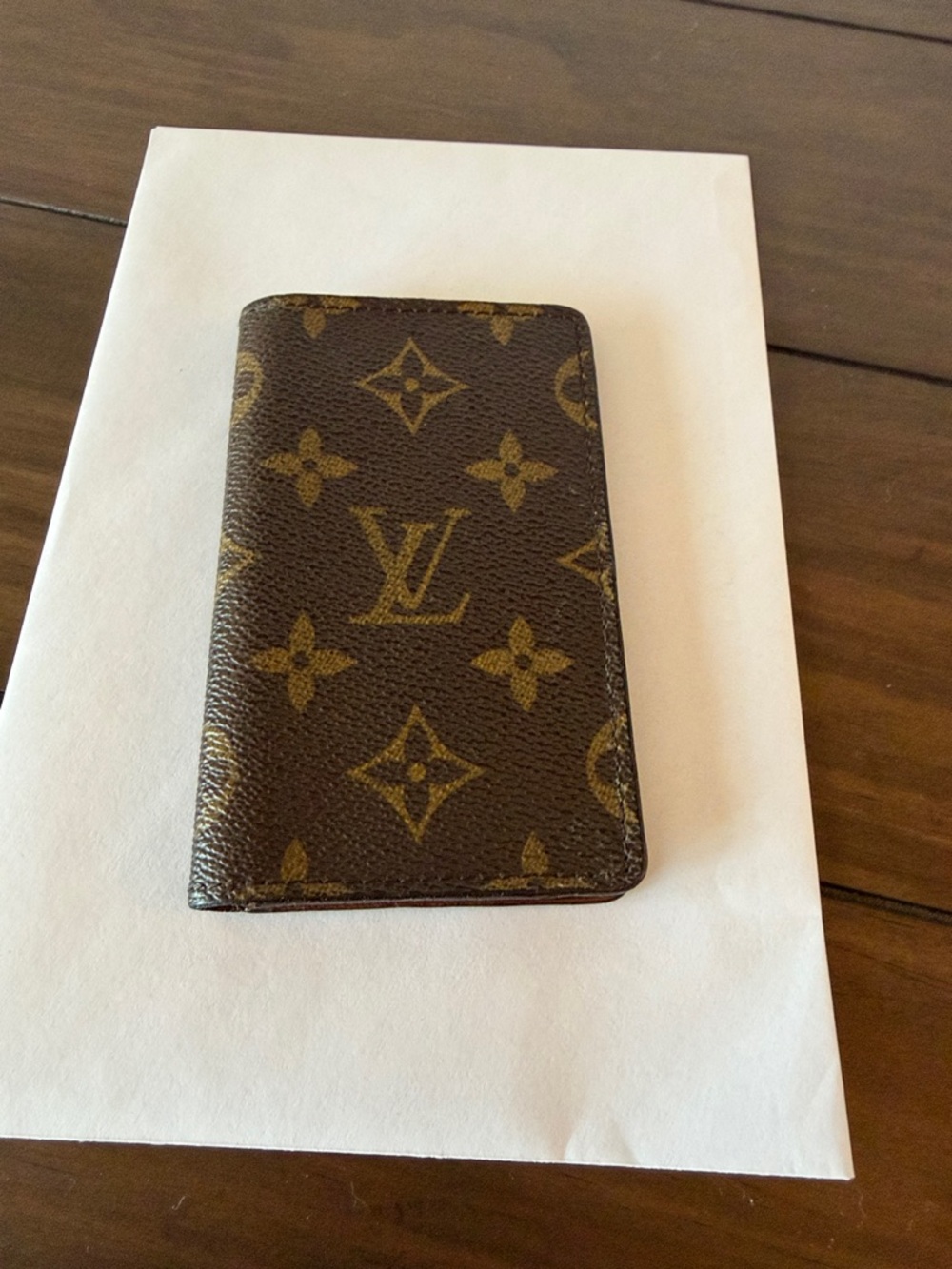 Louis Vuitton Monogram Canvas Card holder in Brown and Gold
